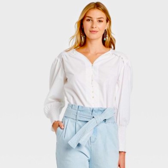 Target White Long Sleeve Shirt 
